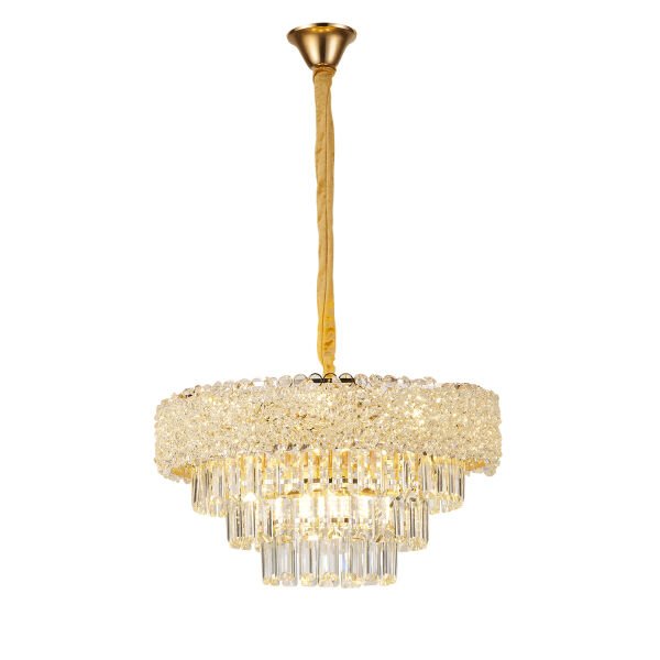 Kristoff 50'lik Yuvarlak Gold Kristalli Avize