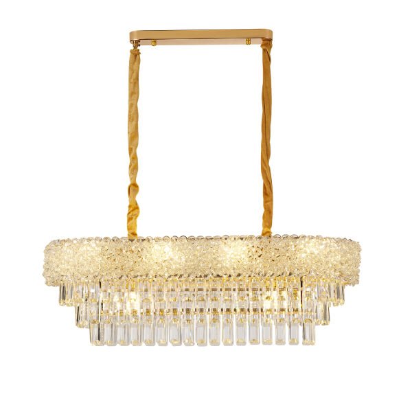 Kristoff 80'lik Sıralı Gold Kristalli Avize