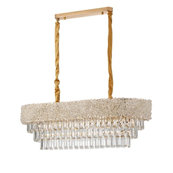 Kristoff 80'lik Sıralı Gold Kristalli Avize