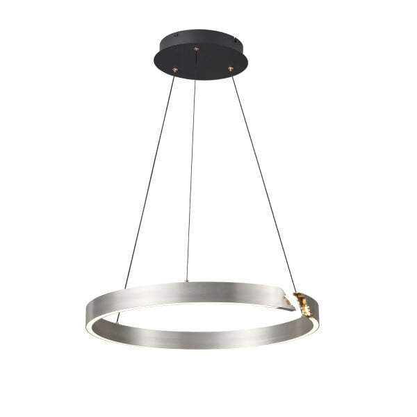 Late Gri 60'lık Yuvarlak 41 Watt Modern Sarkıt Salon Led Avize