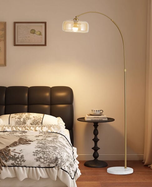 Thea Cam Başlıklı Deve Boynu Lambader