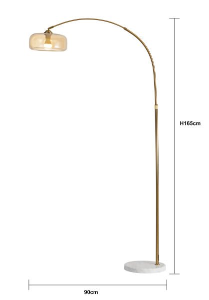 Thea Cam Başlıklı Deve Boynu Lambader