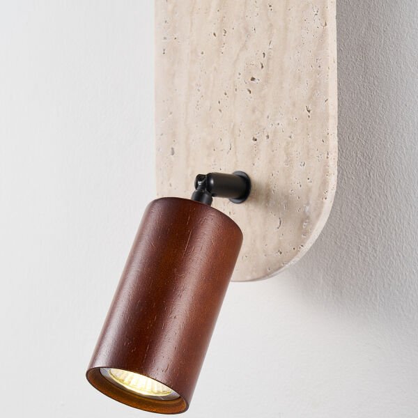 Drew Silindir Traverten Mermer Desenli Spotlu Aplik