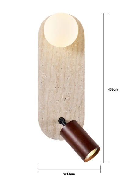 Drew Silindir Traverten Mermer Desenli Spotlu Aplik