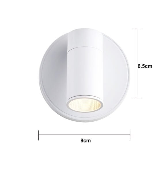 Opra Beyaz Kablosuz Şarjlı Dokunmatik Pilli Led Duvar Lambası, Yatak Başı Aplik