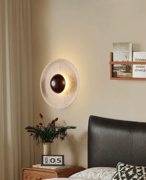 Lille Traverten Mermer Desenli Ledli Aplik