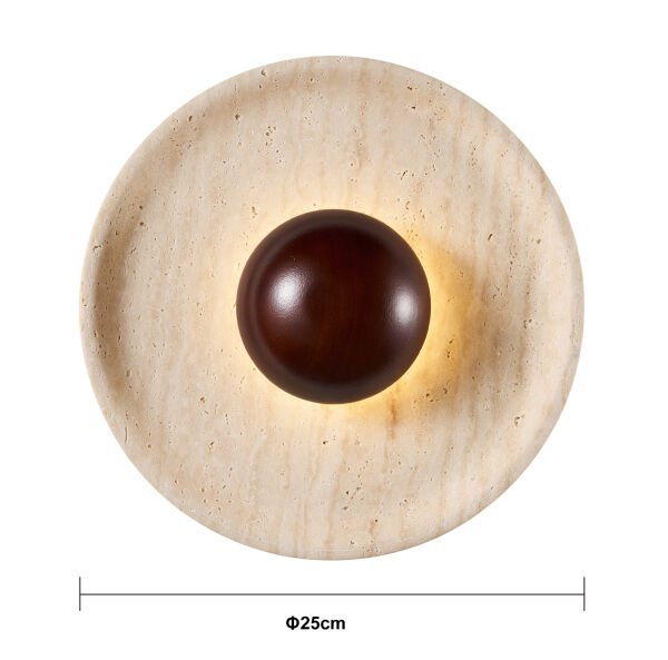 Lille Traverten Mermer Desenli Ledli Aplik