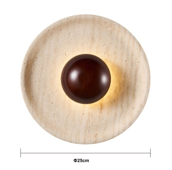 Lille Traverten Mermer Desenli Ledli Aplik