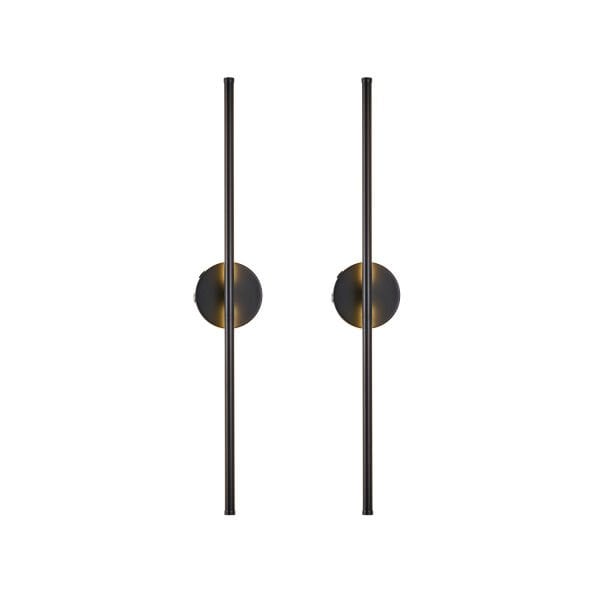 Terry 2'li Siyah Kablosuz Şarjlı Dokunmatik Pilli Led Duvar Lambası,Tablo Üstü Aplik