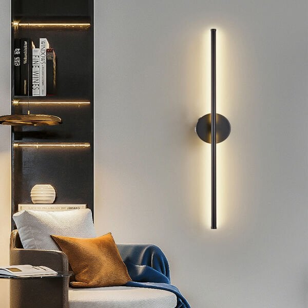 Terry 2'li Siyah Kablosuz Şarjlı Dokunmatik Pilli Led Duvar Lambası,Tablo Üstü Aplik