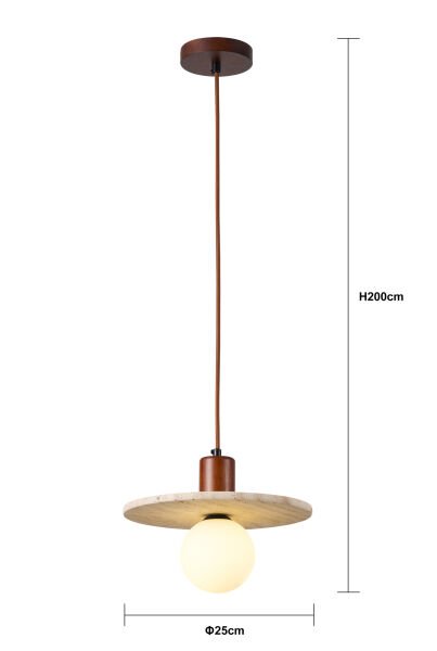 Maude Traverten Mermer Desenli Sarkıt Avize