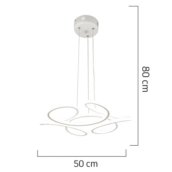 Aldo Beyaz Sarkıt 140 Watt Sarkıt 3 Renkli Ledli Modern Mutfak Banyo Led Salon Sarkıt Avize