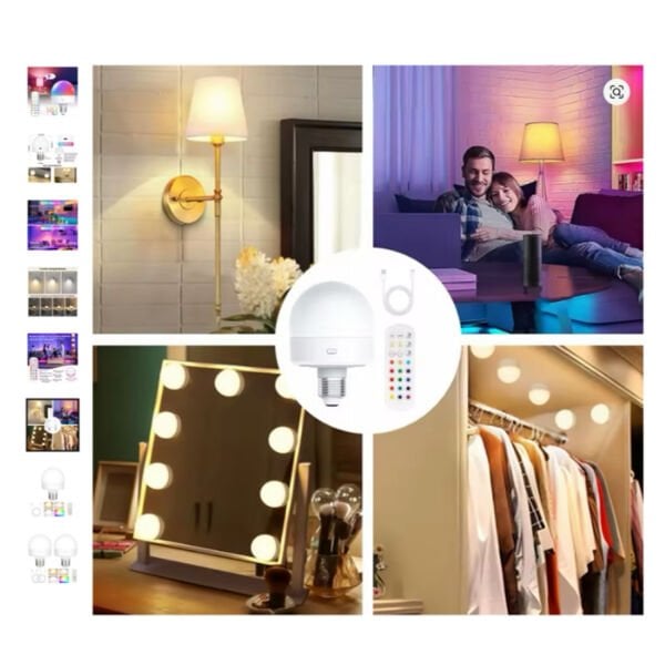 Blair Renkli Taşınabilir Mıknatıslı Bağlantı Gerektirmeyen Şarjlı Lamba USB Girişli RGB Kumandalı Ampul