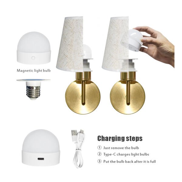 Blair Renkli Taşınabilir Mıknatıslı Bağlantı Gerektirmeyen Şarjlı Lamba USB Girişli RGB Kumandalı Ampul