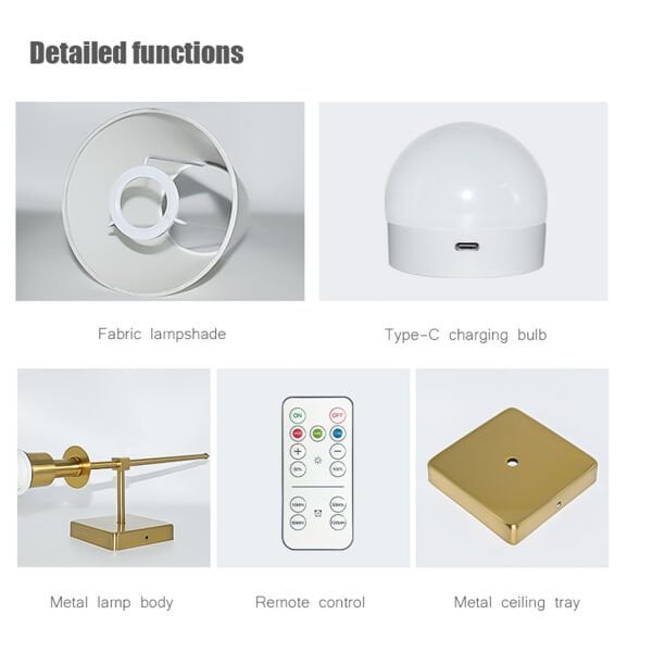 Blair Renkli Taşınabilir Mıknatıslı Bağlantı Gerektirmeyen Şarjlı Lamba USB Girişli RGB Kumandalı Ampul