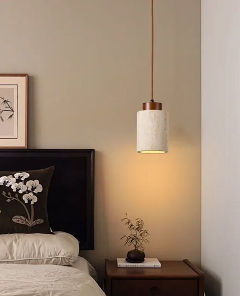 Nomi Traverten Mermer Desenli Sarkıt Avize