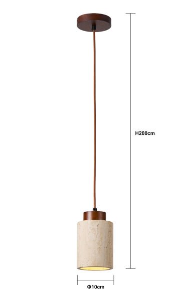 Nomi Traverten Mermer Desenli Sarkıt Avize