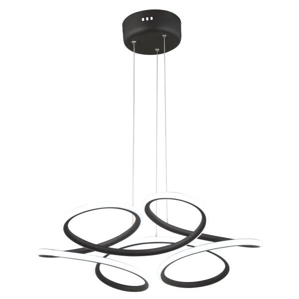 Aldo Siyah Sarkıt 140 Watt Sarkıt 3 Renkli Ledli Modern Mutfak Banyo Led Salon Sarkıt Avize