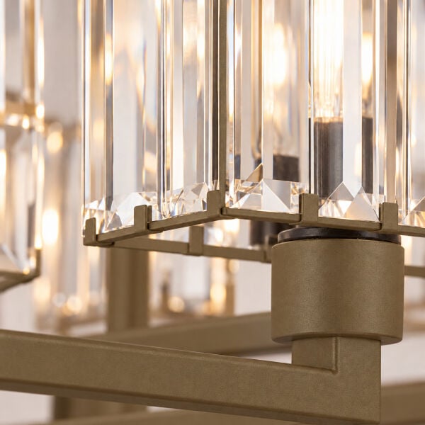 Brambles 8'li Eskitme Kristalli Taşlı Modern Tasarım Kristal Salon Avize