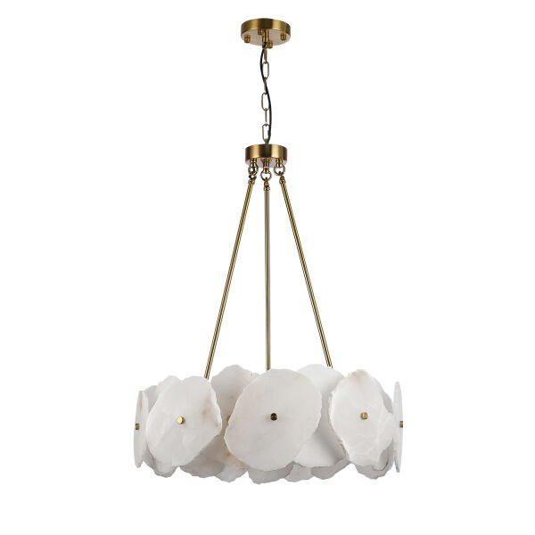 Harlow 60'lık Gold Mermer Taşlı Traverten Model Ledli Avize